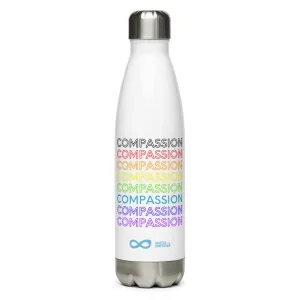 Compassion English Rainbow - Stainless Steel Water Bottle
