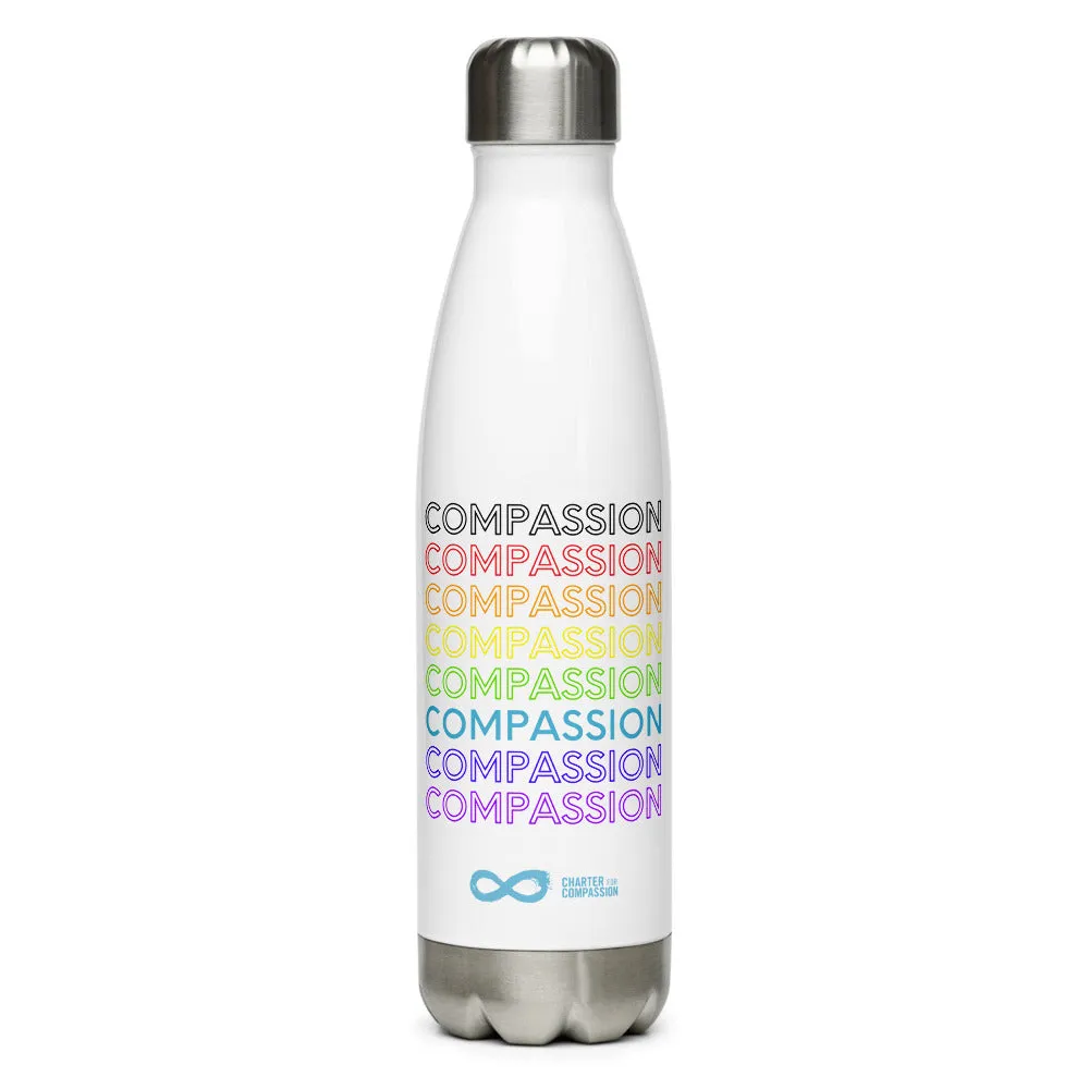 Compassion English Rainbow - Stainless Steel Water Bottle