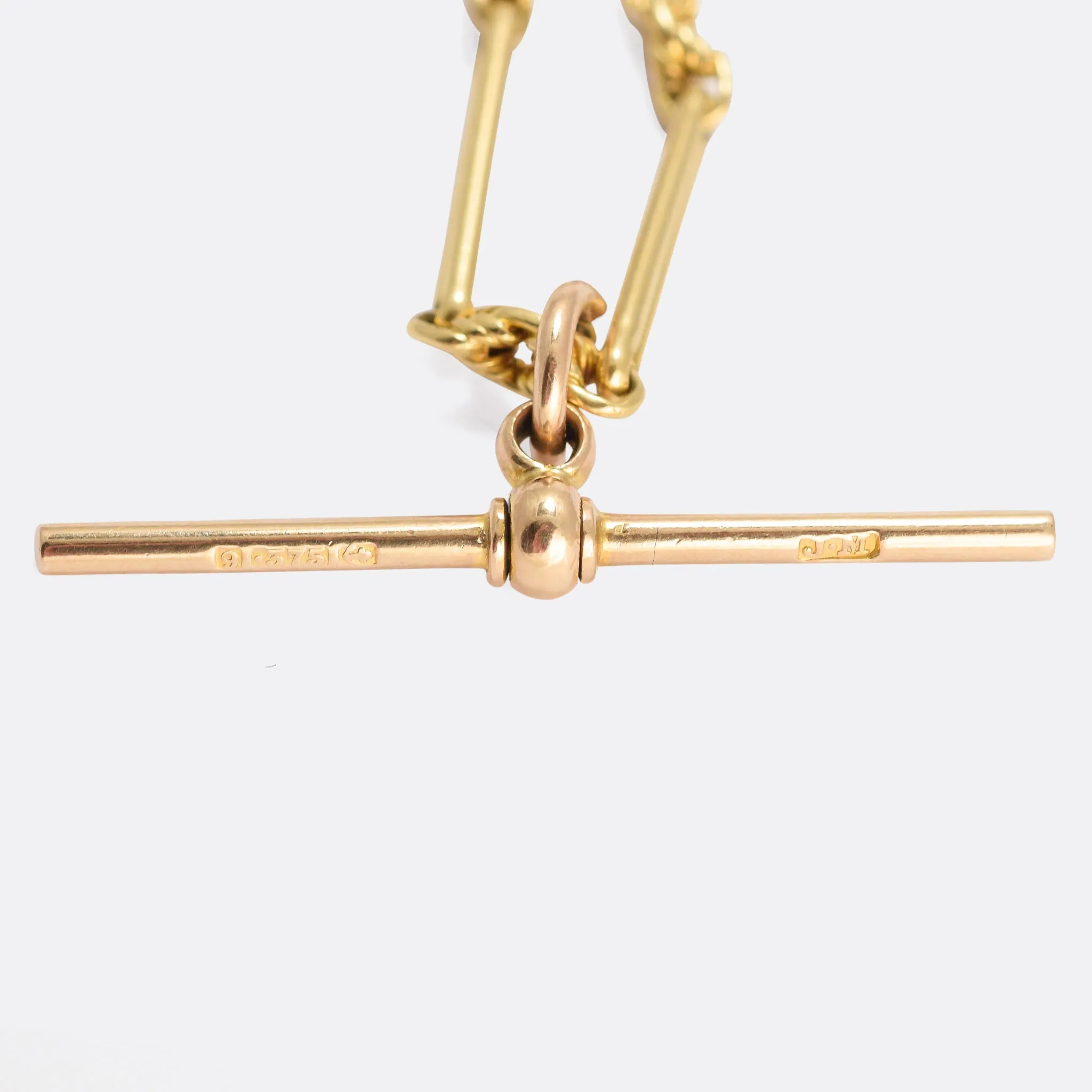 (Copy) Victorian 18k Gold Trombone Link Chain