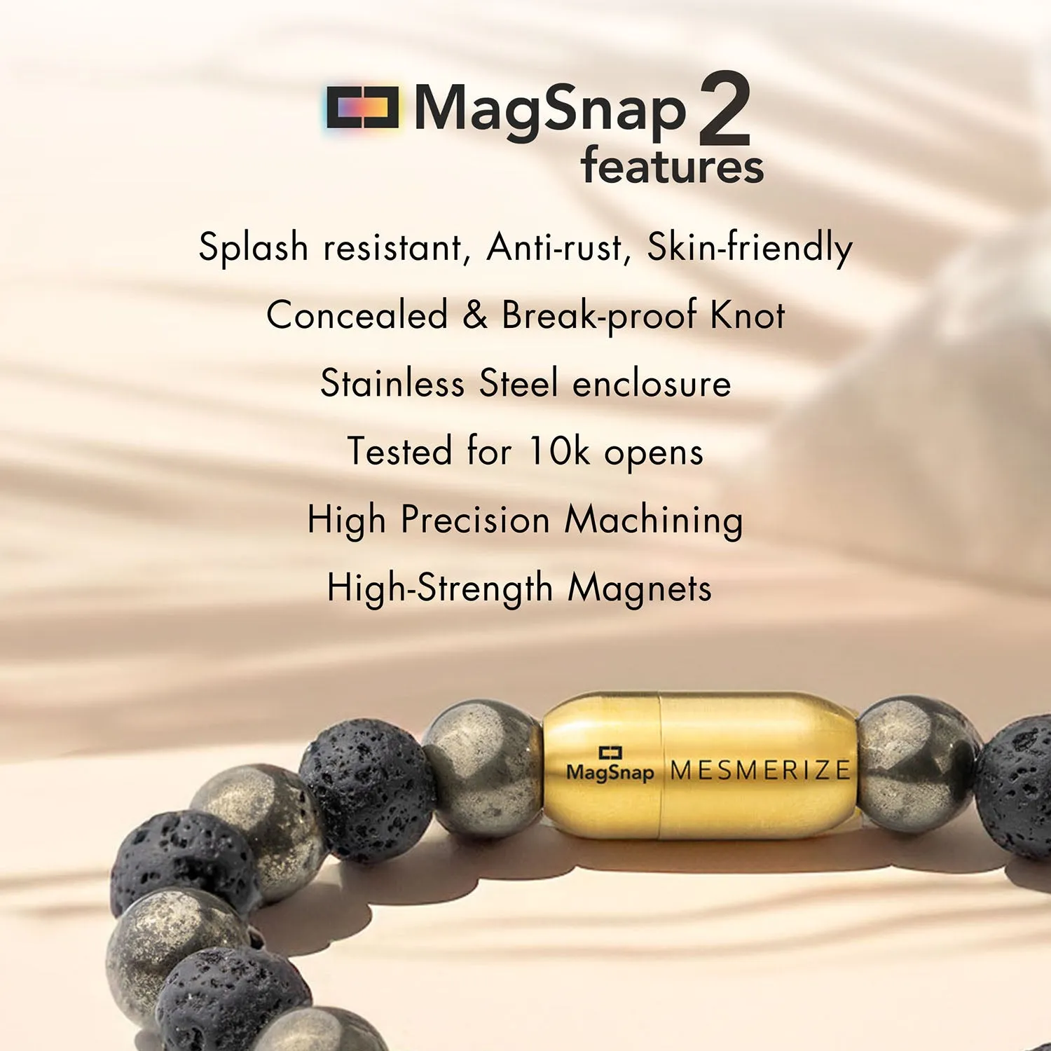 Courageous Tiger Eye Natural Stone Bracelet With Magsnap 2