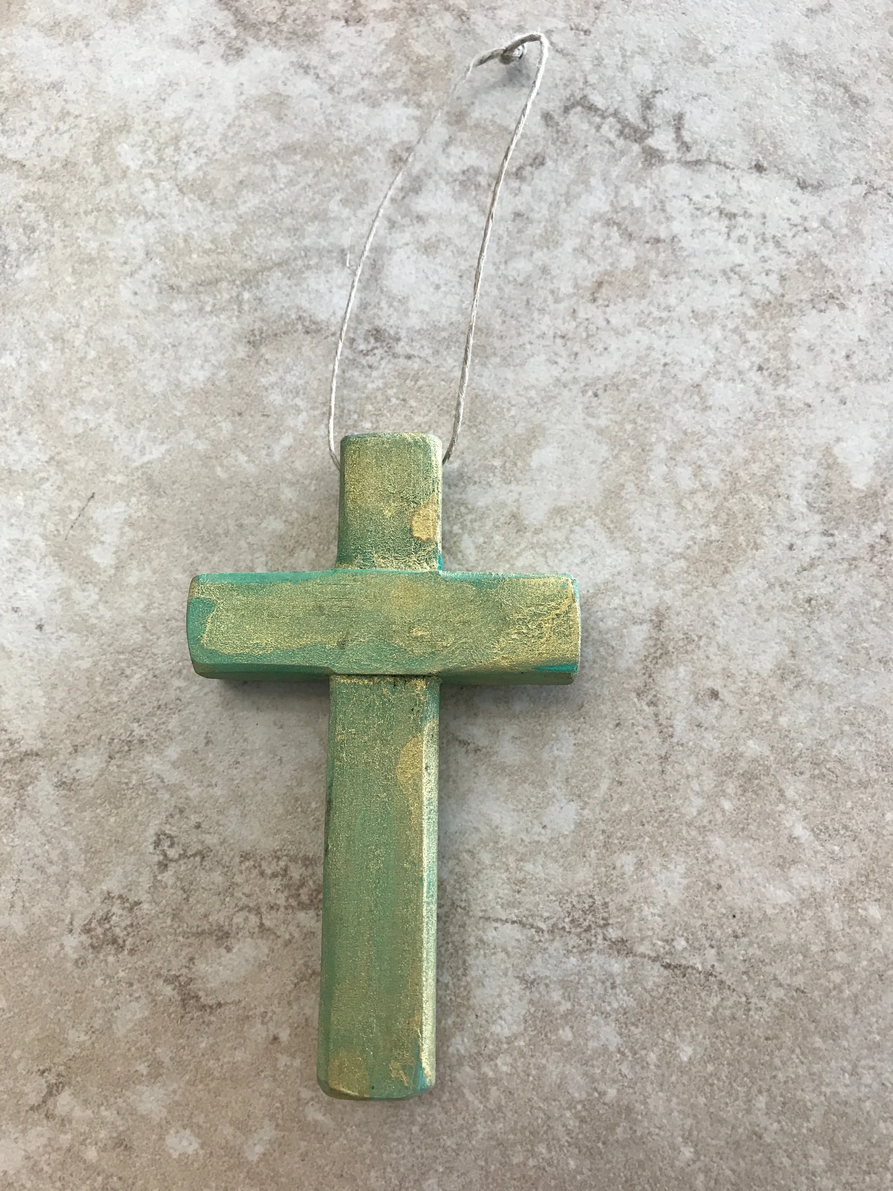 Cross Ornament Painted
