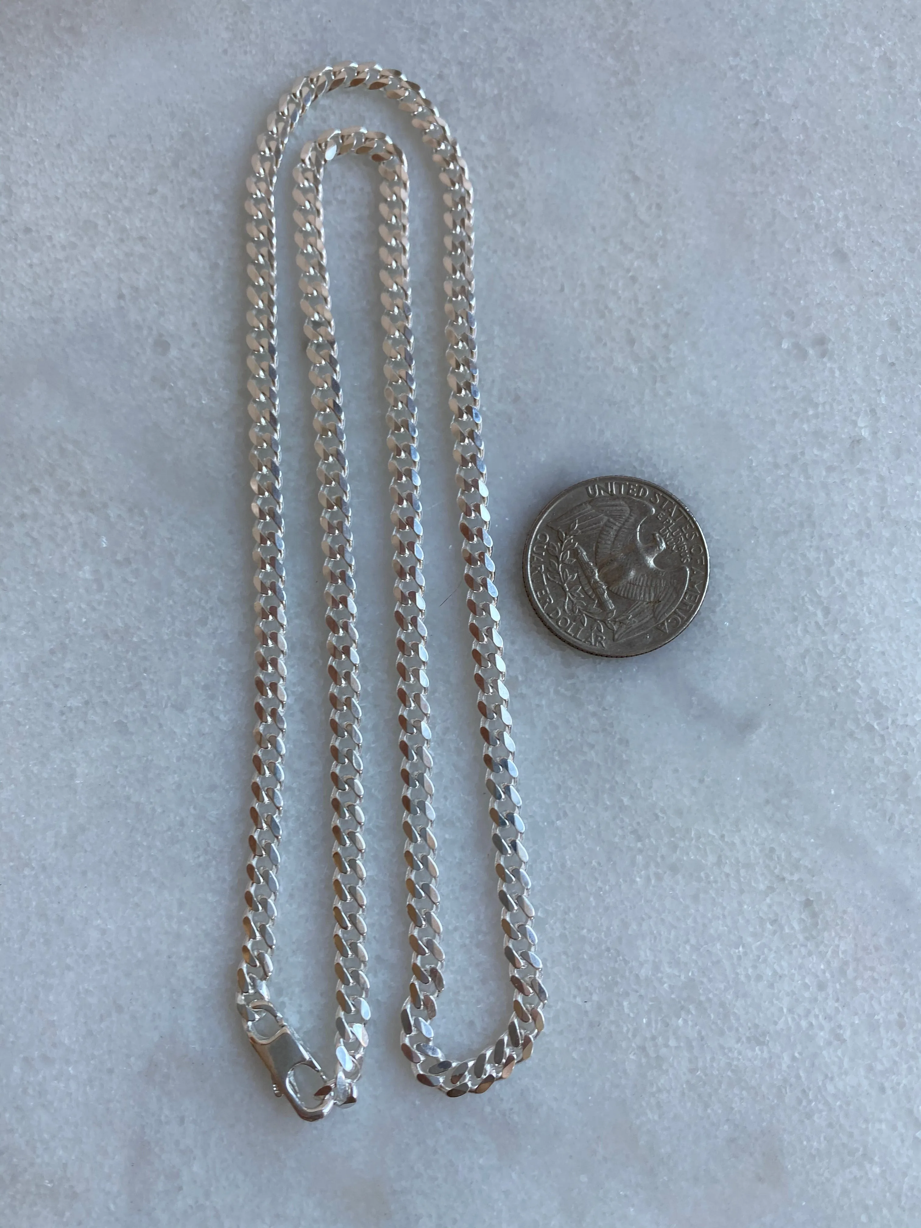 Cuban Link 4.6mm Sterling Silver Chain Necklace