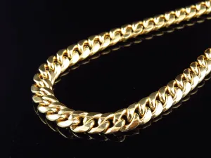 Cuban yellow gold hollow  chain (10K)