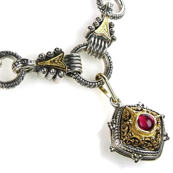 Cushion Vaulted Filigree Charm