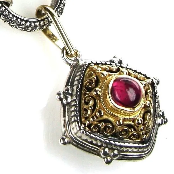 Cushion Vaulted Filigree Charm