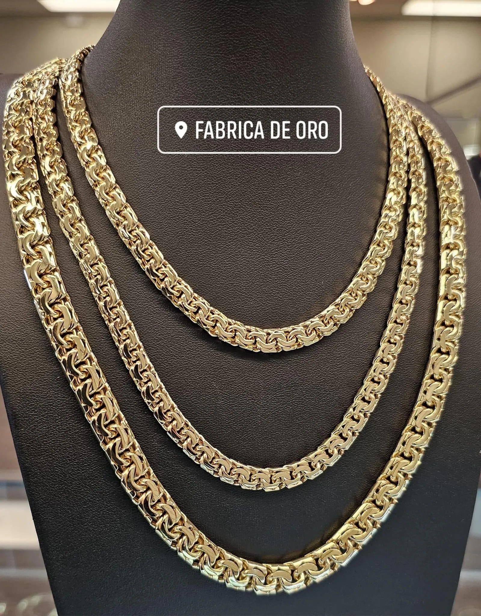 Custom Closed Chino Link Gold Chains