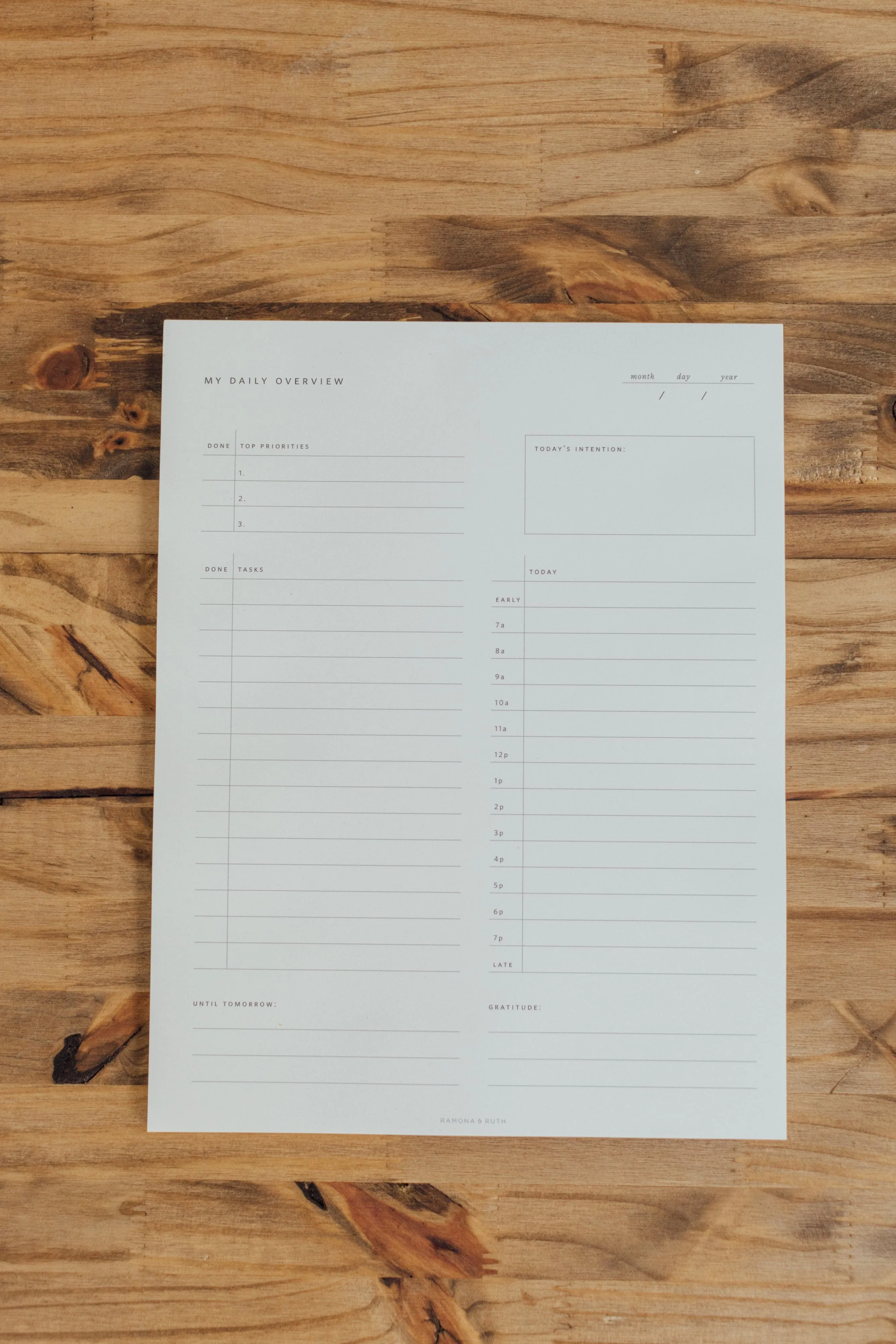 Daily Overview Notepad