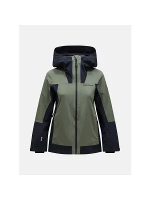 Damska kurtka na narty Peak Performance W Rider Tech Insulated Ja zielony