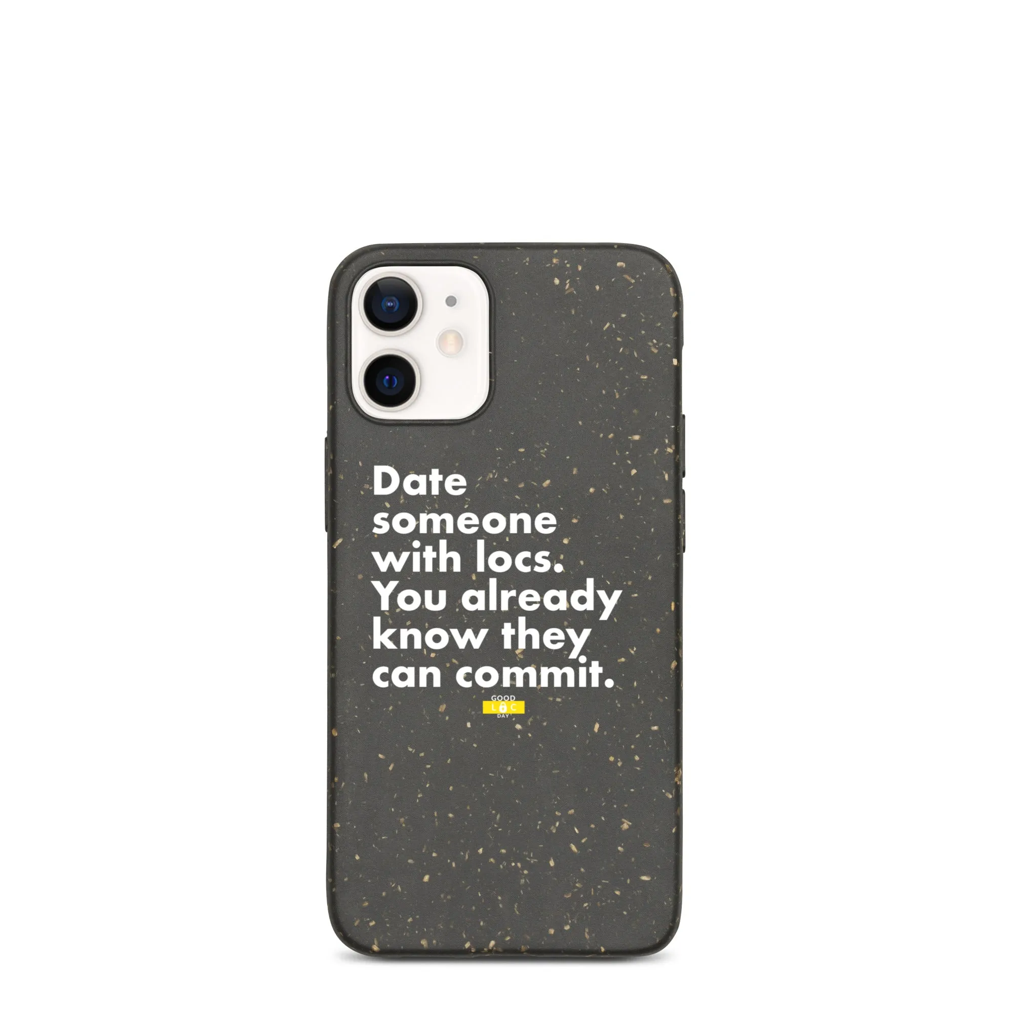 Date Someone WIth Locs Speckled iPhone case
