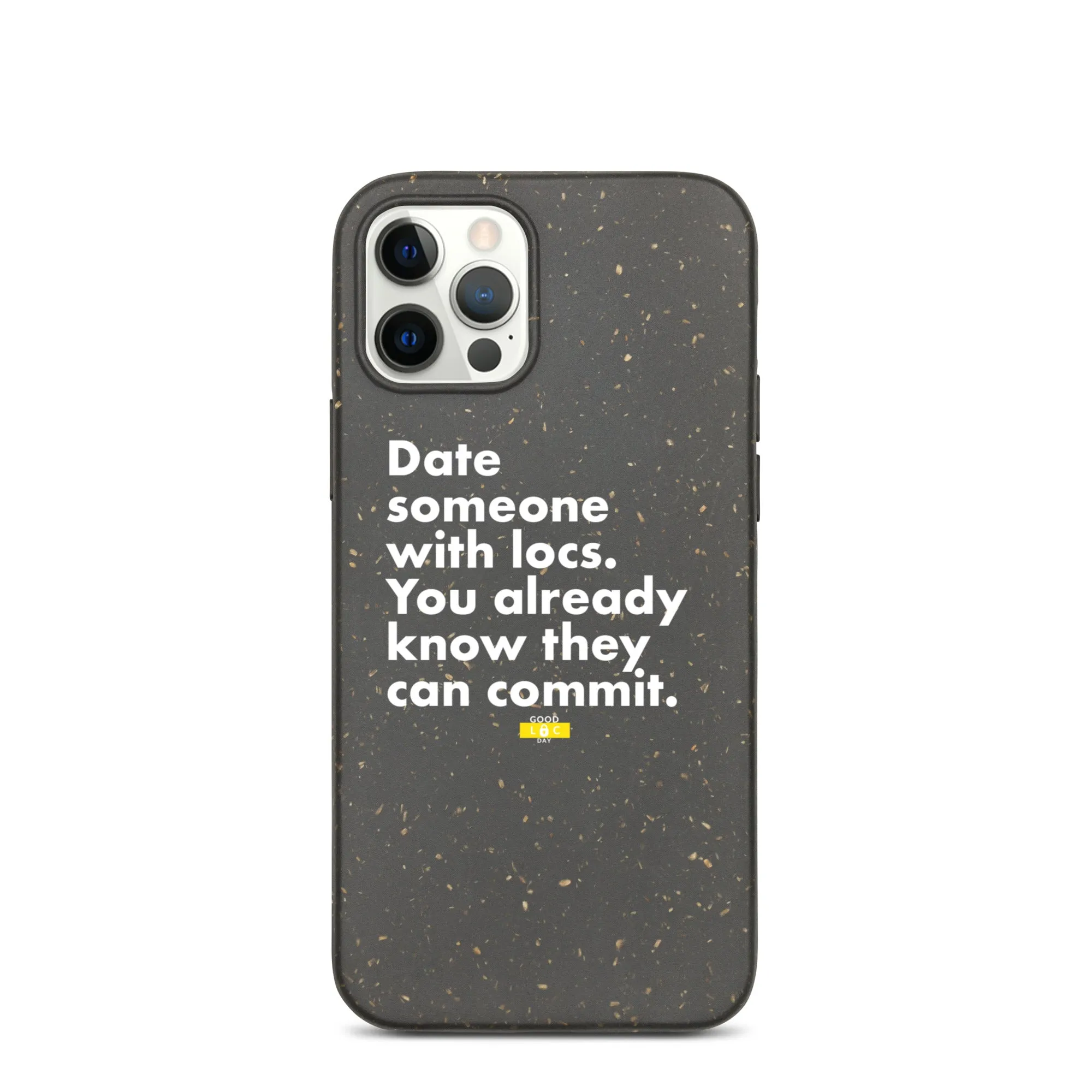 Date Someone WIth Locs Speckled iPhone case