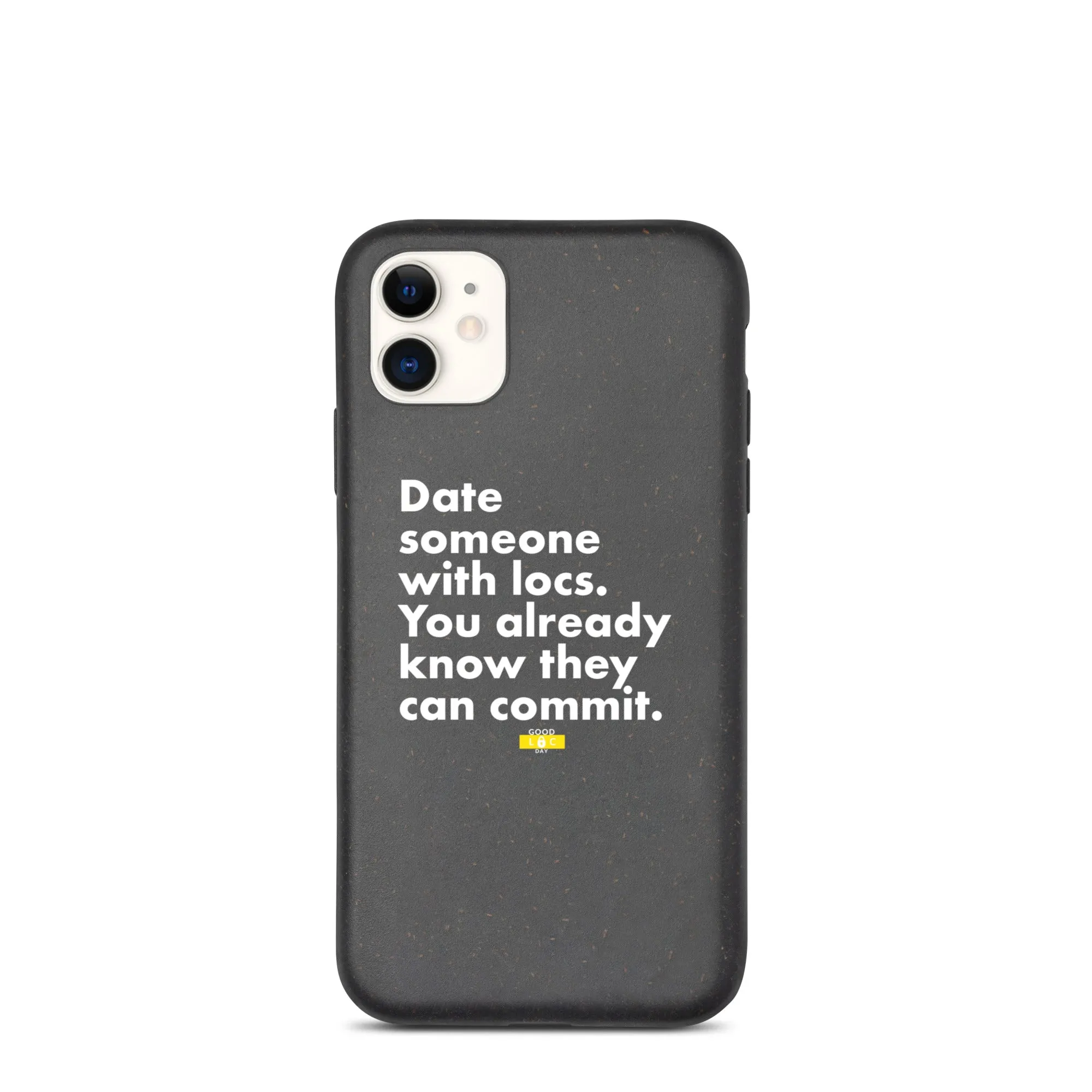 Date Someone WIth Locs Speckled iPhone case