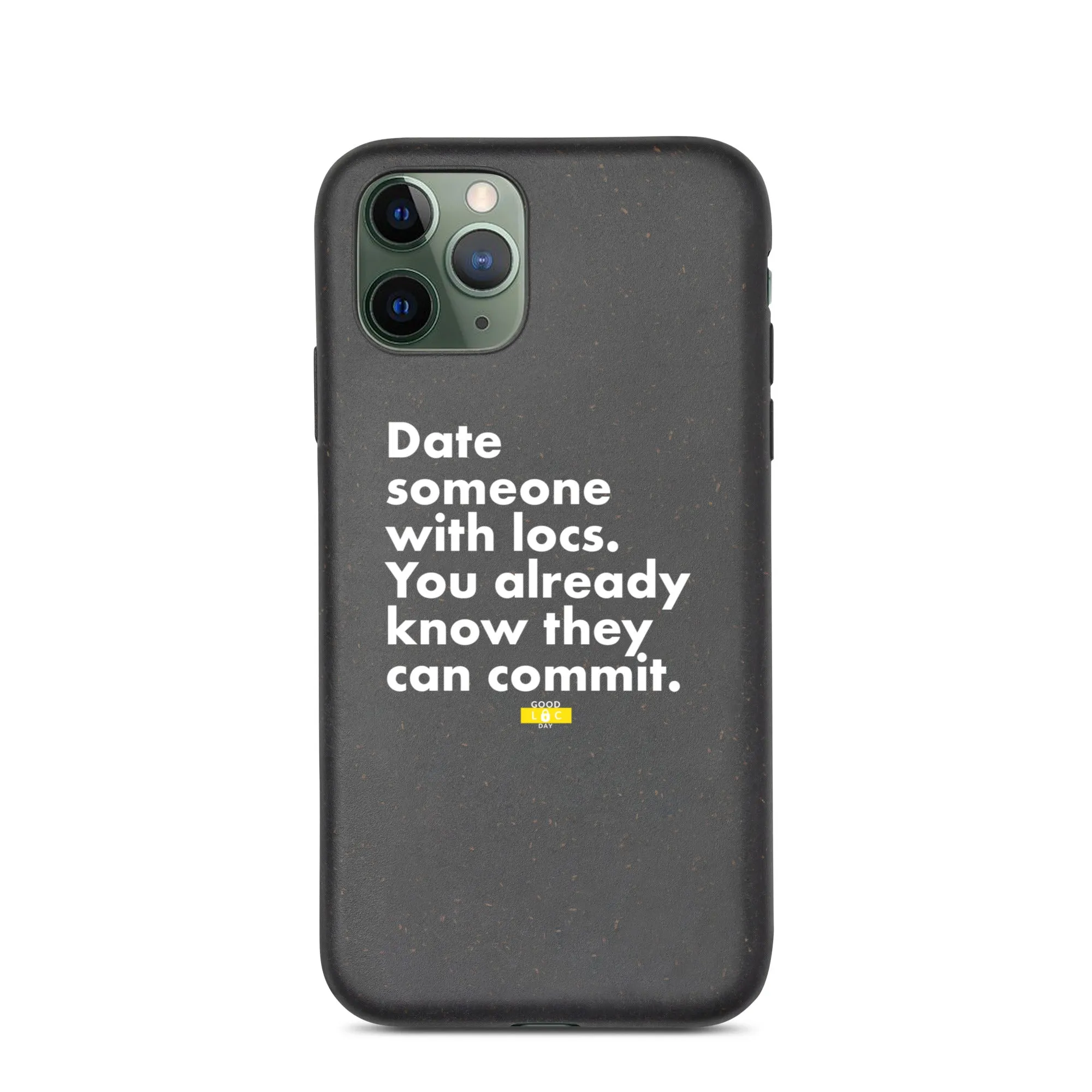 Date Someone WIth Locs Speckled iPhone case