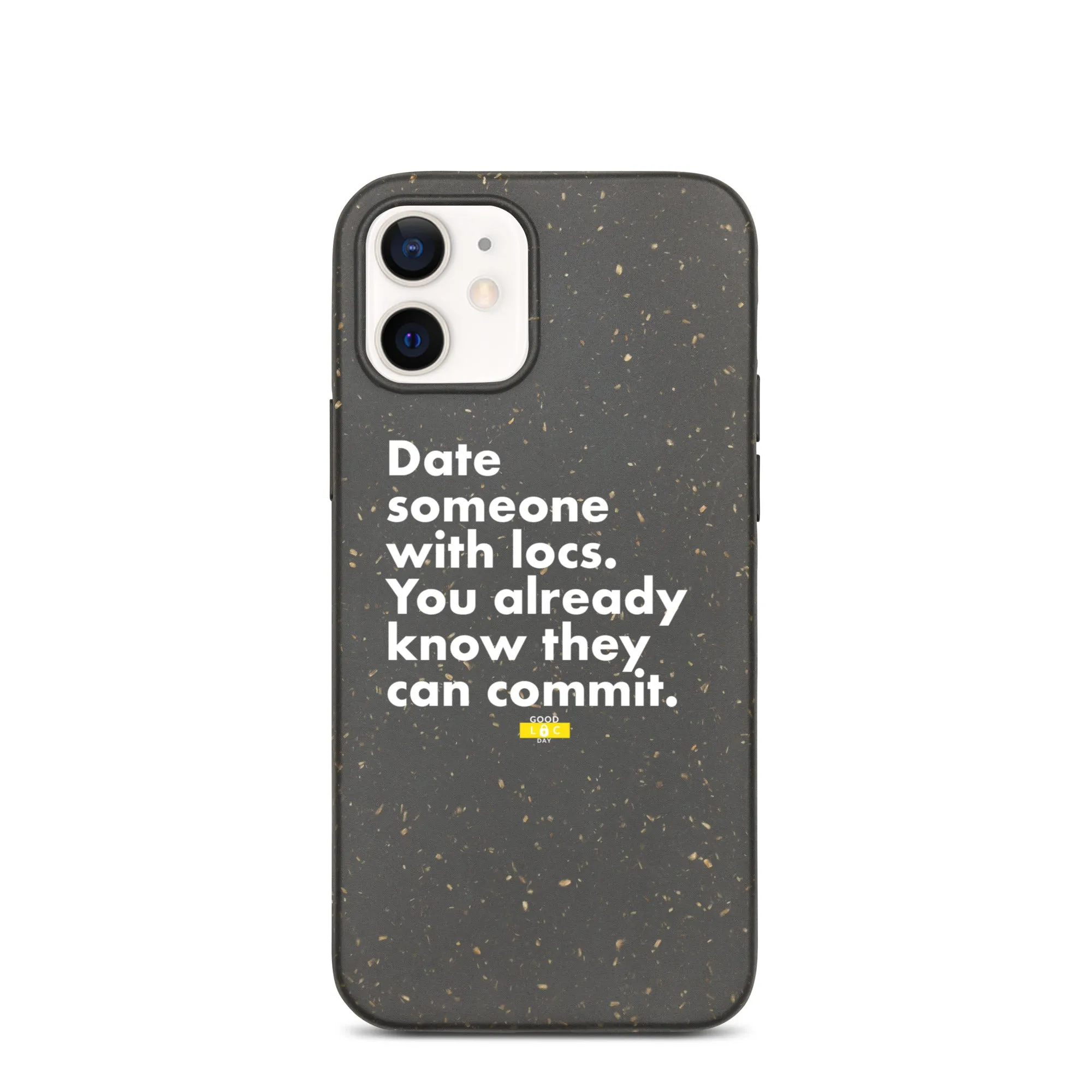 Date Someone WIth Locs Speckled iPhone case