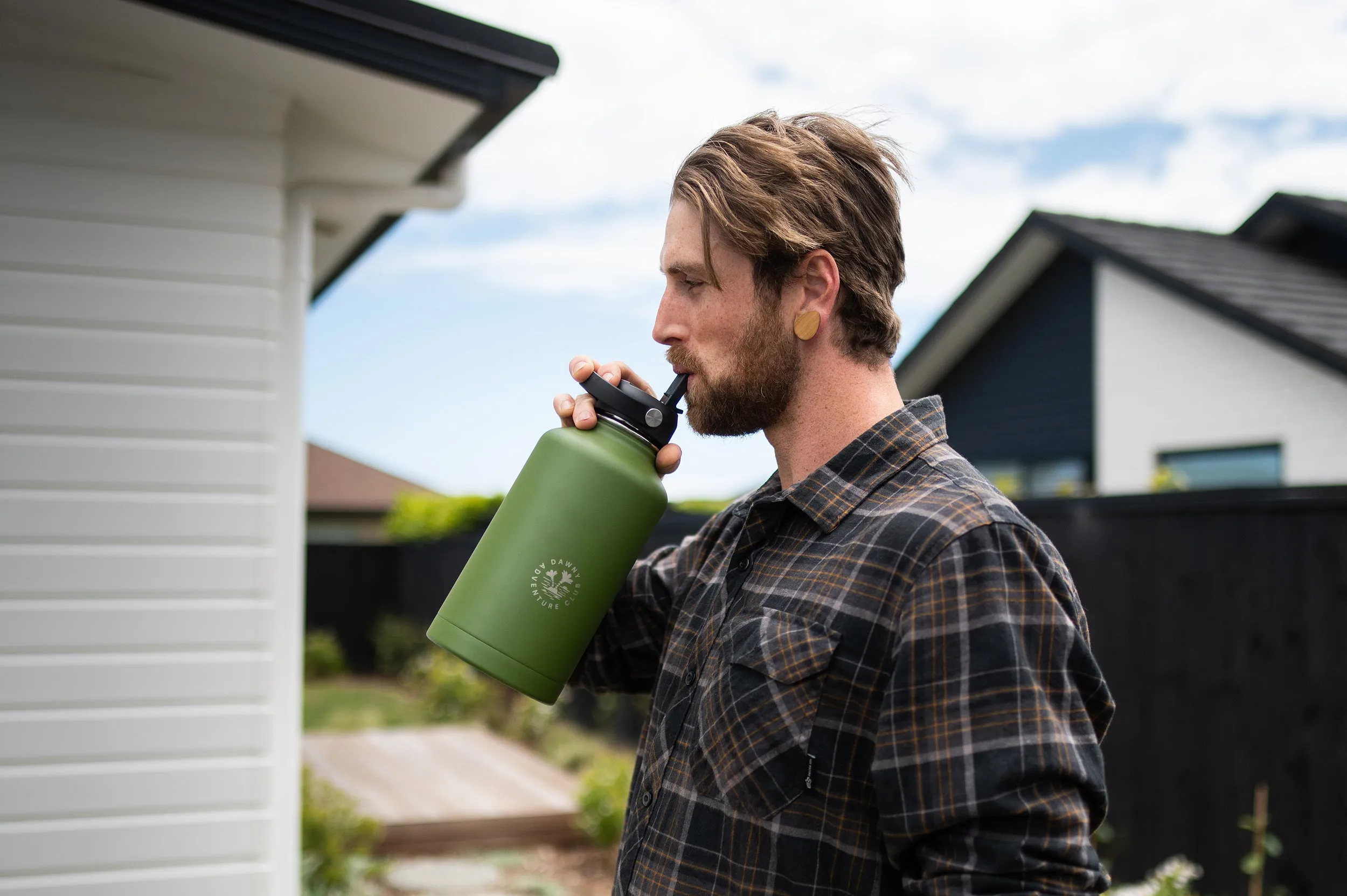 Dawny Adventure Club Insulated Drink Bottles - Moss