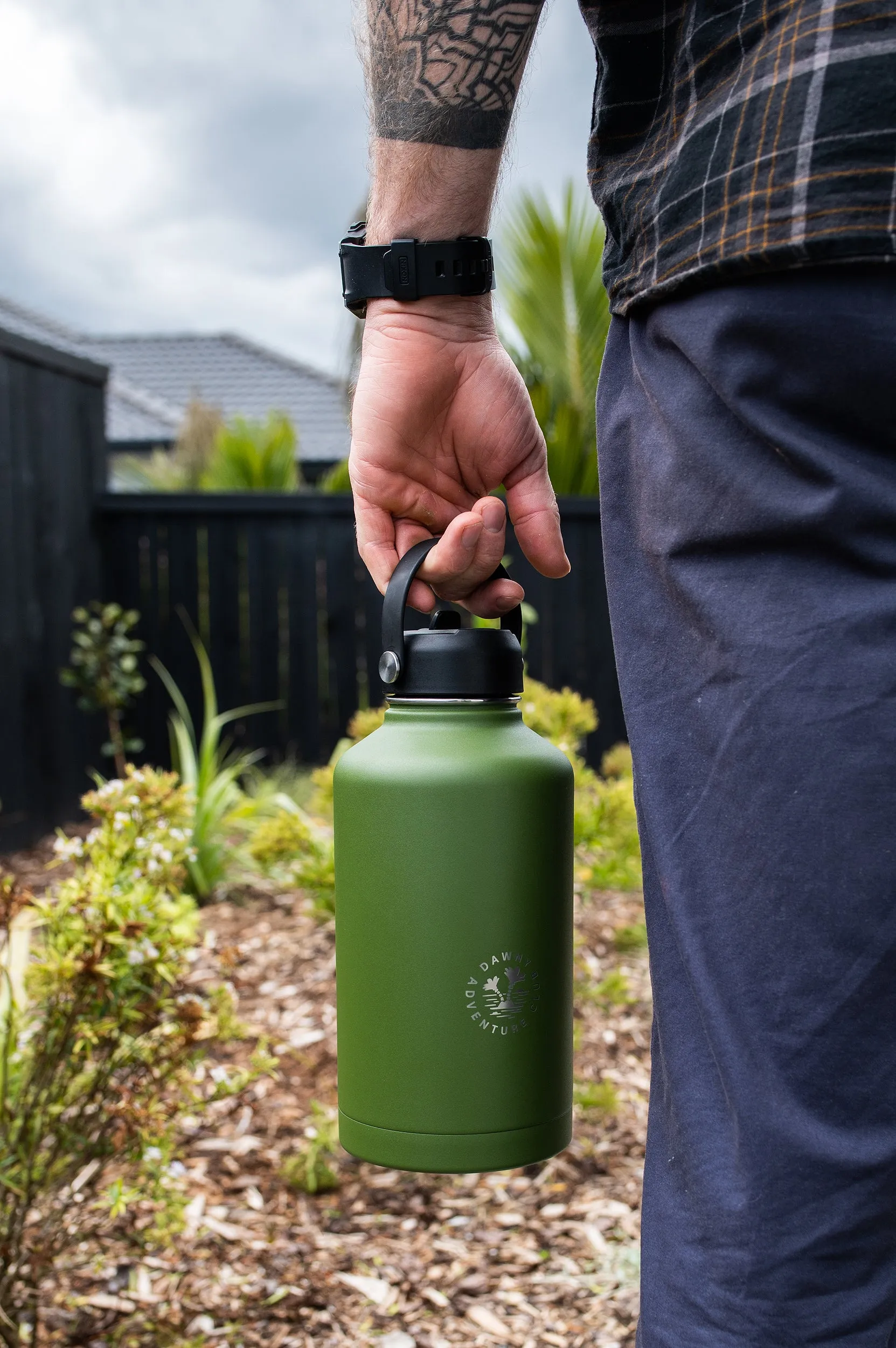 Dawny Adventure Club Insulated Drink Bottles - Moss