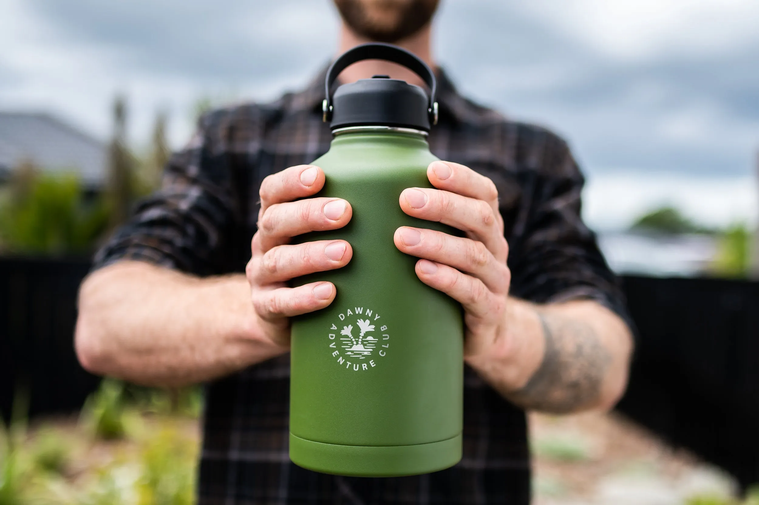 Dawny Adventure Club Insulated Drink Bottles - Moss