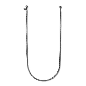 Detachable 4mm Cuban Link Chain in Gunmetal