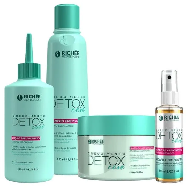 Detox Care Hair Growth Micellar Home Care Treatment Kit 4 Itens - Richée