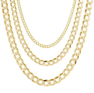 Diamond-cuts Italian Cuban Chain (14K)