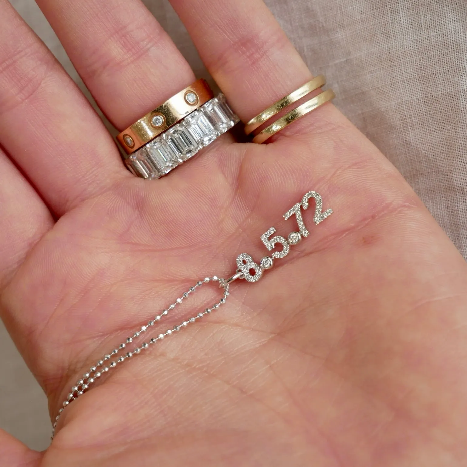 Diamond Date Necklace Charm