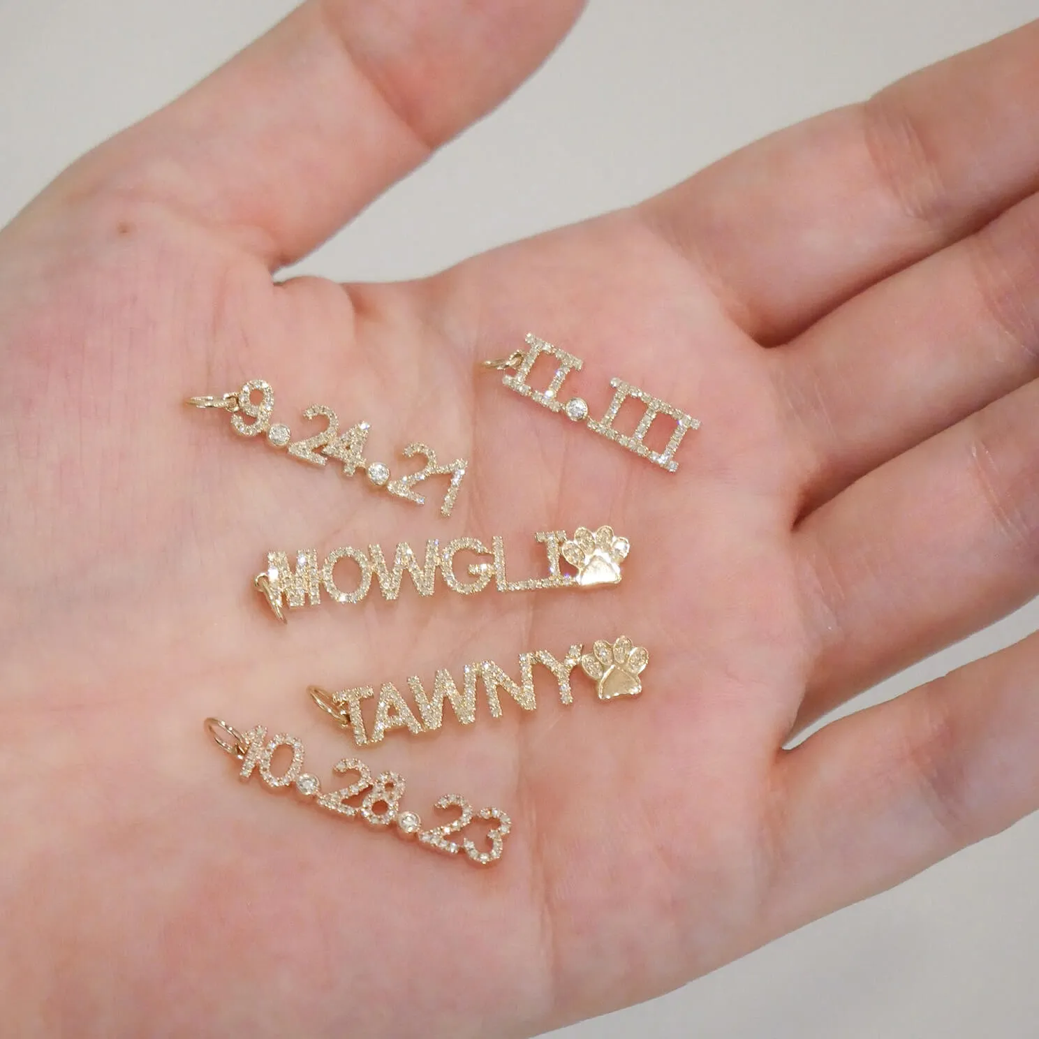 Diamond Date Necklace Charm