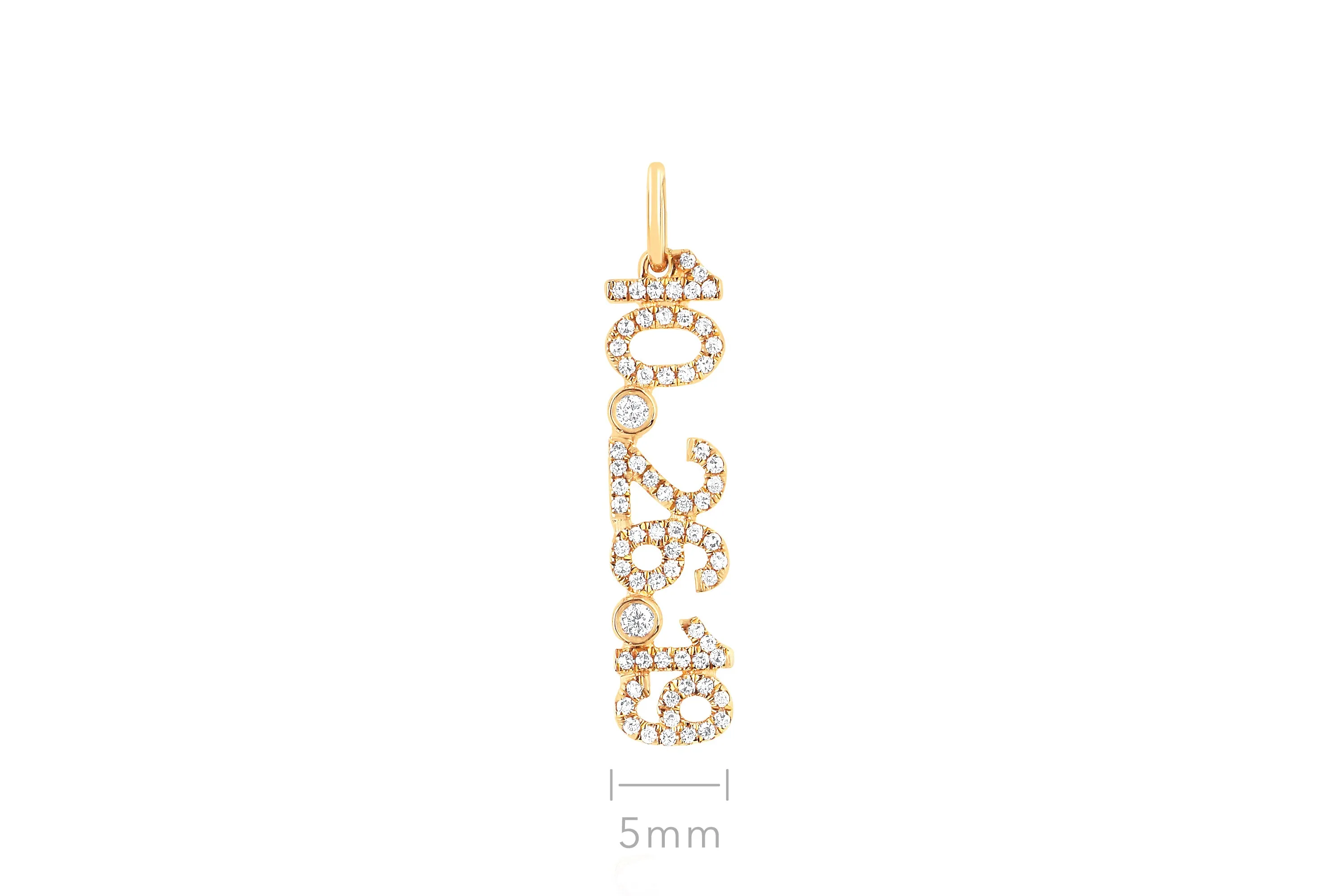 Diamond Date Necklace Charm