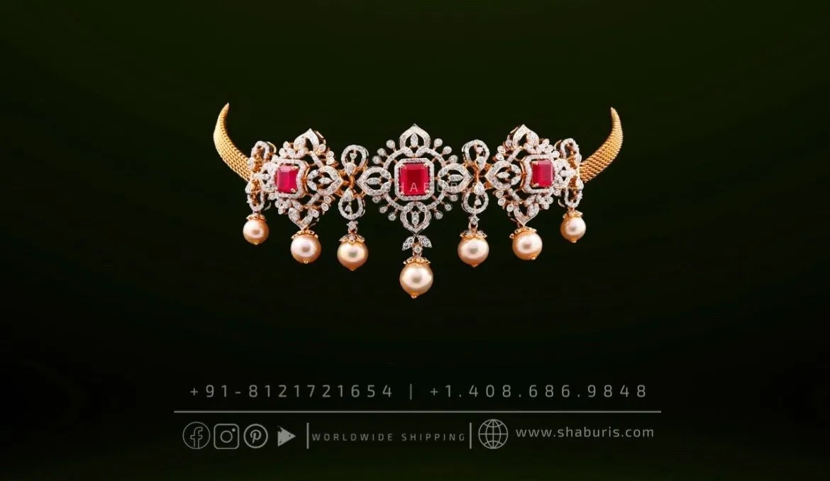 Diamond Necklace Swarovski Diamond Pendant Emerald Gem Stone Silver Jewelry Statement Jewelry Indian Jewelry Designs - SHABURIS