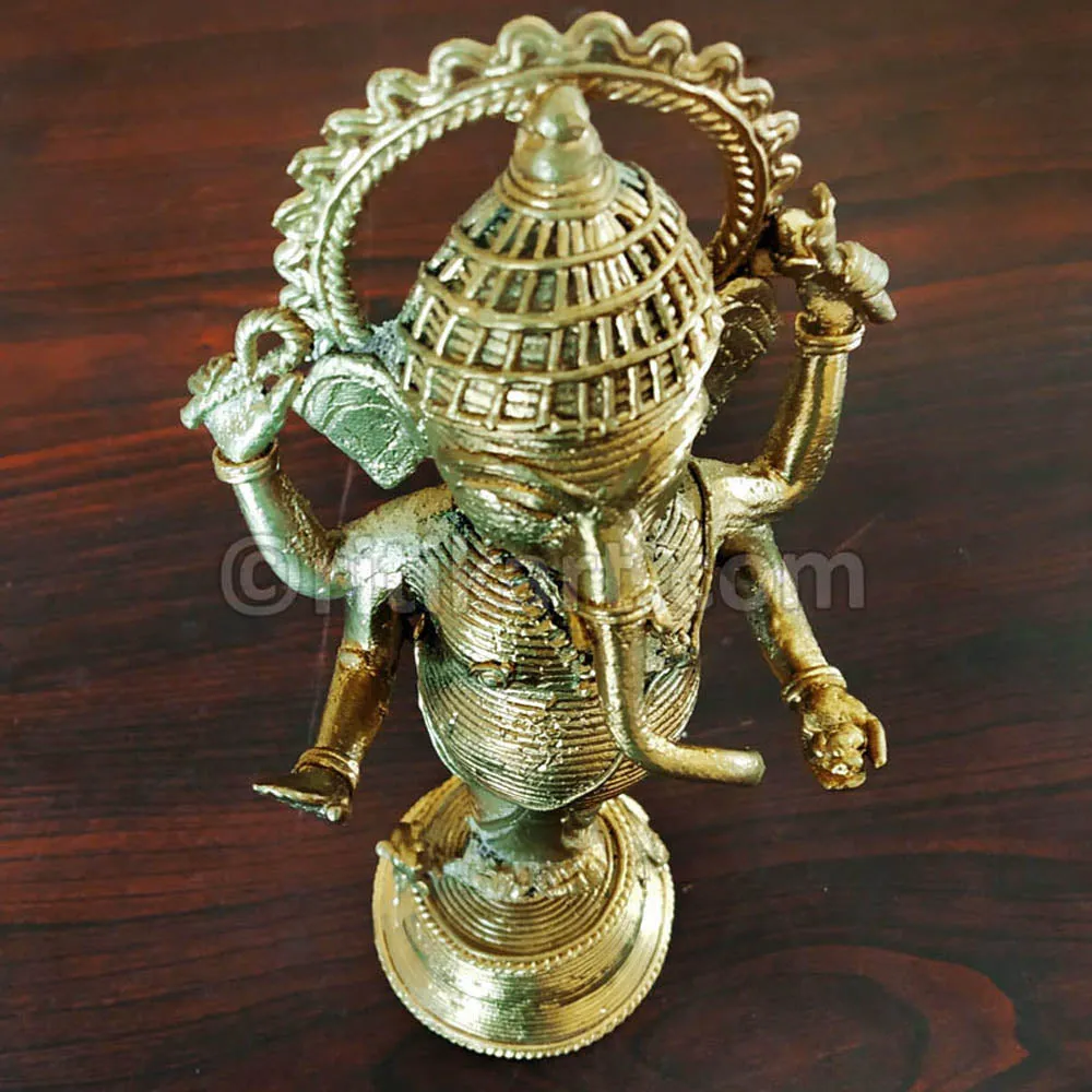 Dokra Brass standing Ganesh speciality Showpiece