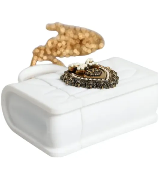 DOLCE & GABBANA White Silicone Devotion Heart Cover Hand Bag Airpod Case