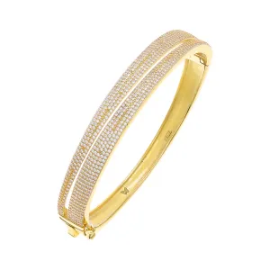 Double Wide Pave Bangle