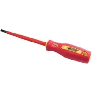 Draper Fully Insulated Plain Slot Screwdriver, 5.5 X 125Mm Dr-46518