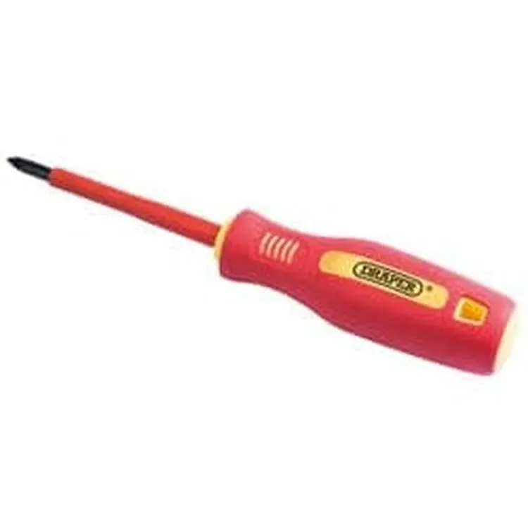 Draper Fully Insulated Soft Grip Cross Slot Screwdriver, No.1 X 80Mm (Sold Loose) Dr-46531