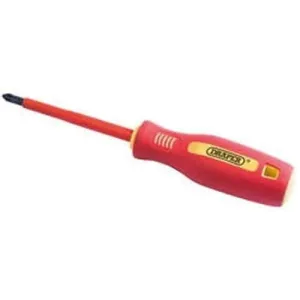 Draper Fully Insulated Soft Grip Cross Slot Screwdriver, No.2 X 100Mm Dr-46529