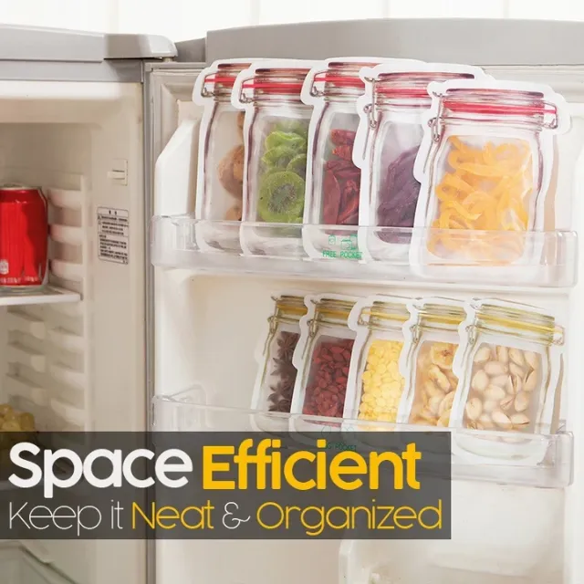 ECOJAR™ BPA-free Reusable Mason Bottle Ziplock Bags