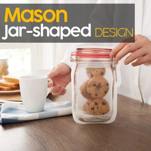 ECOJAR™ BPA-free Reusable Mason Bottle Ziplock Bags