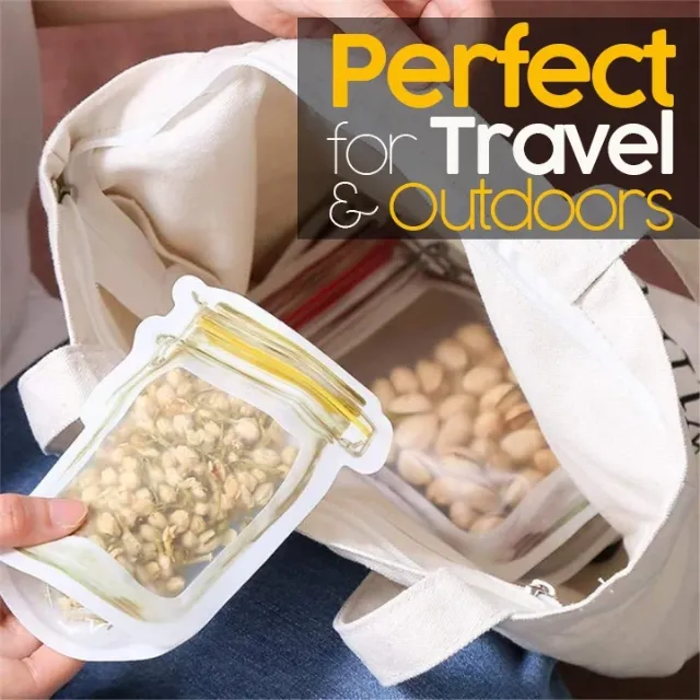 ECOJAR™ BPA-free Reusable Mason Bottle Ziplock Bags
