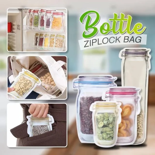 ECOJAR™ BPA-free Reusable Mason Bottle Ziplock Bags