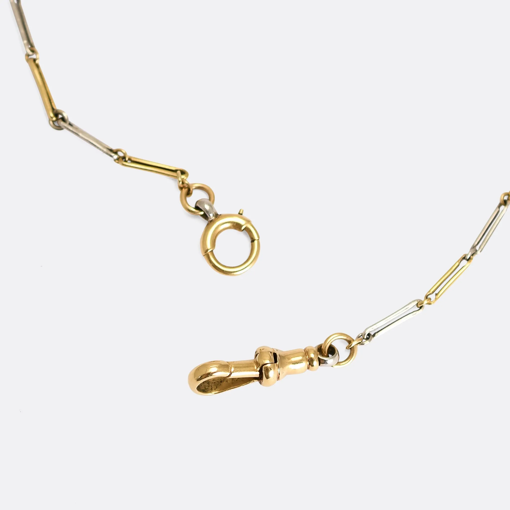 Edwardian Bi-Metal Trombone Link Chain