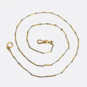 Edwardian Bi-Metal Trombone Link Chain