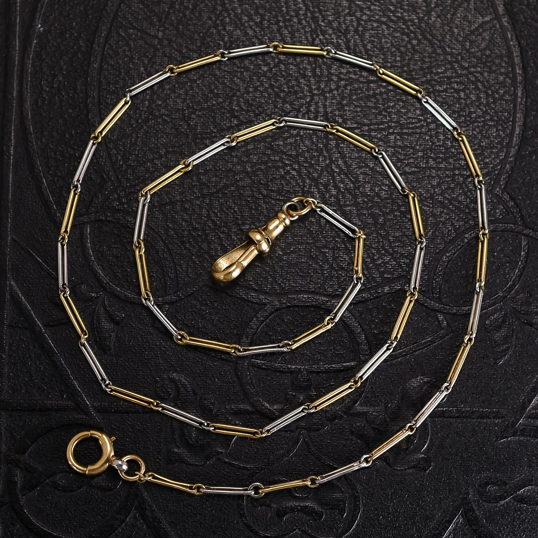 Edwardian Bi-Metal Trombone Link Chain