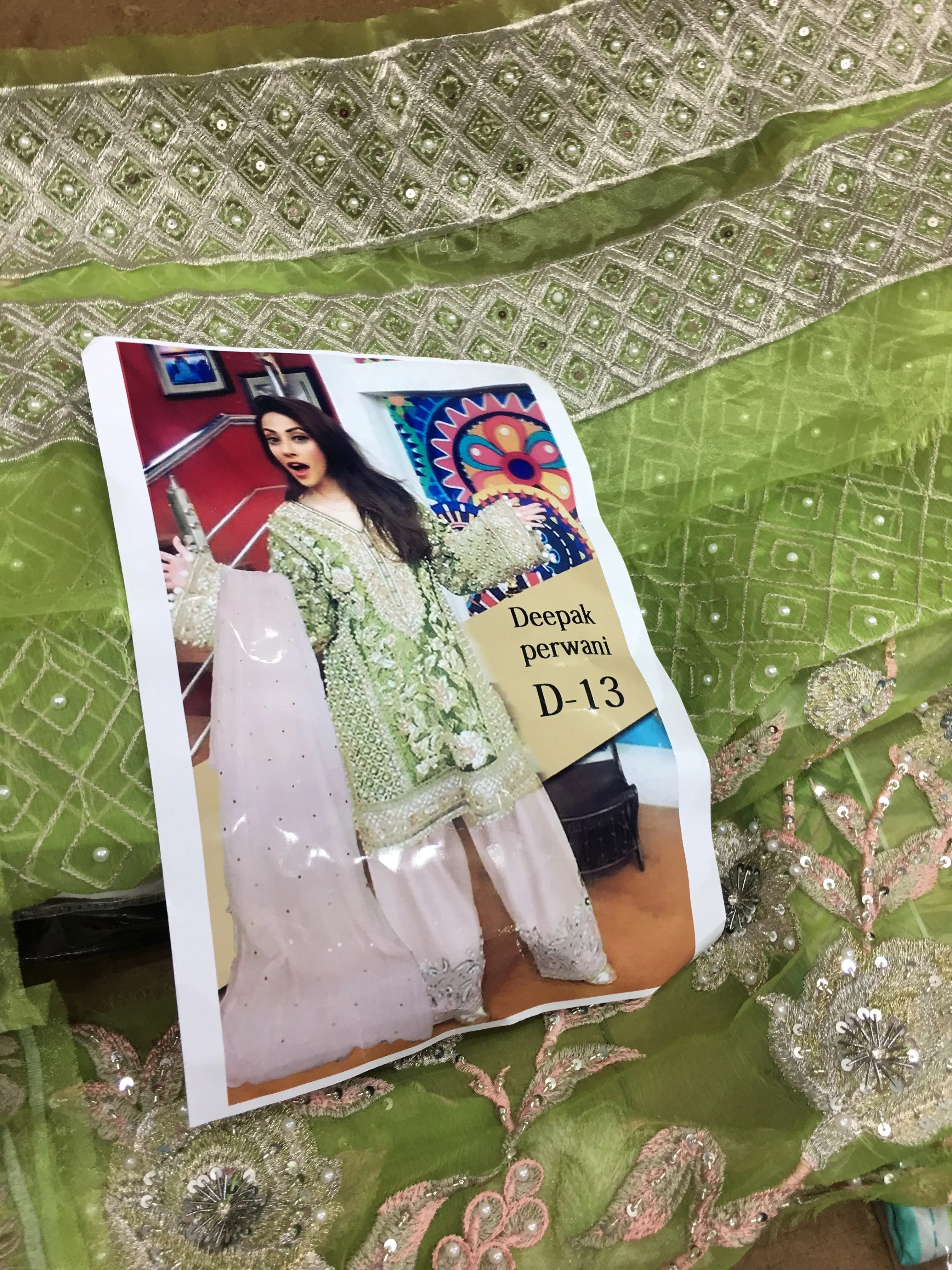 Eid dresses 2017 Chiffon dress by deepak parwani Model# Eid 281