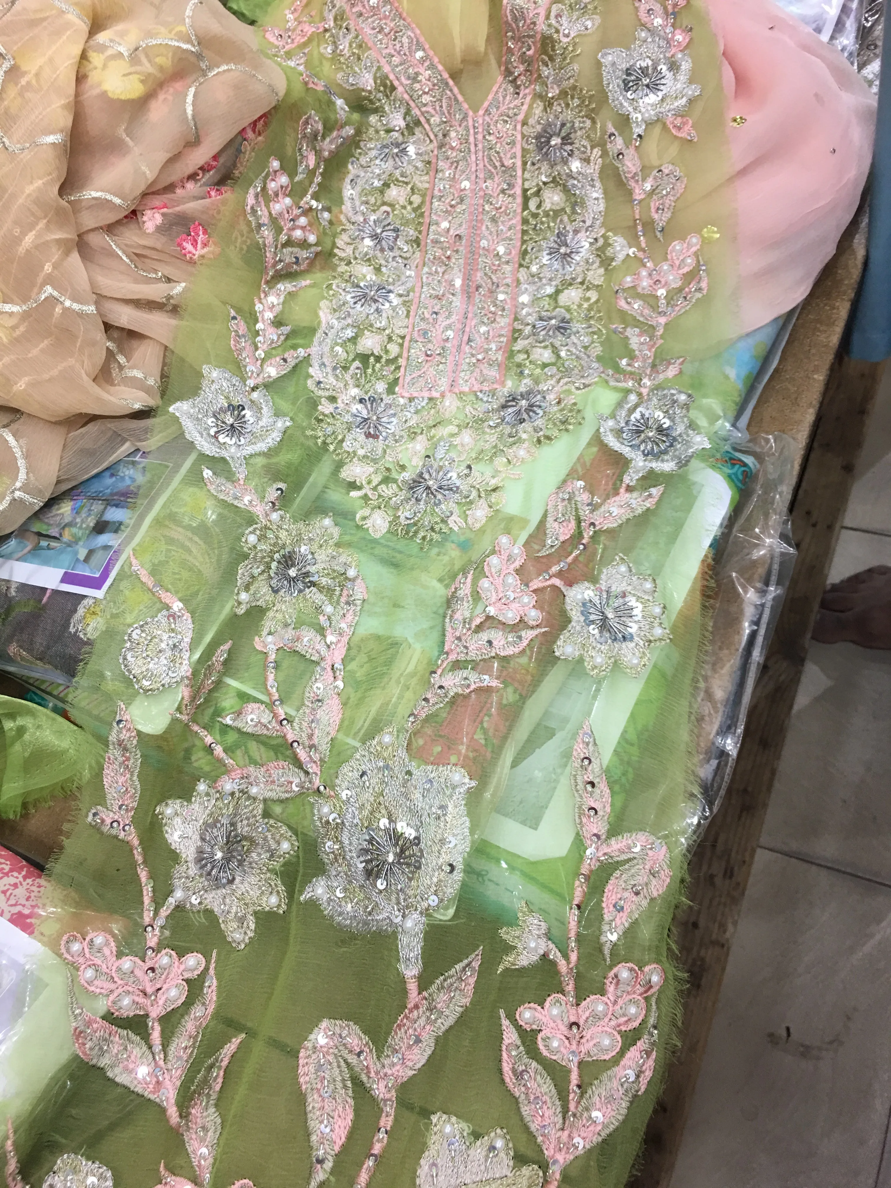 Eid dresses 2017 Chiffon dress by deepak parwani Model# Eid 281
