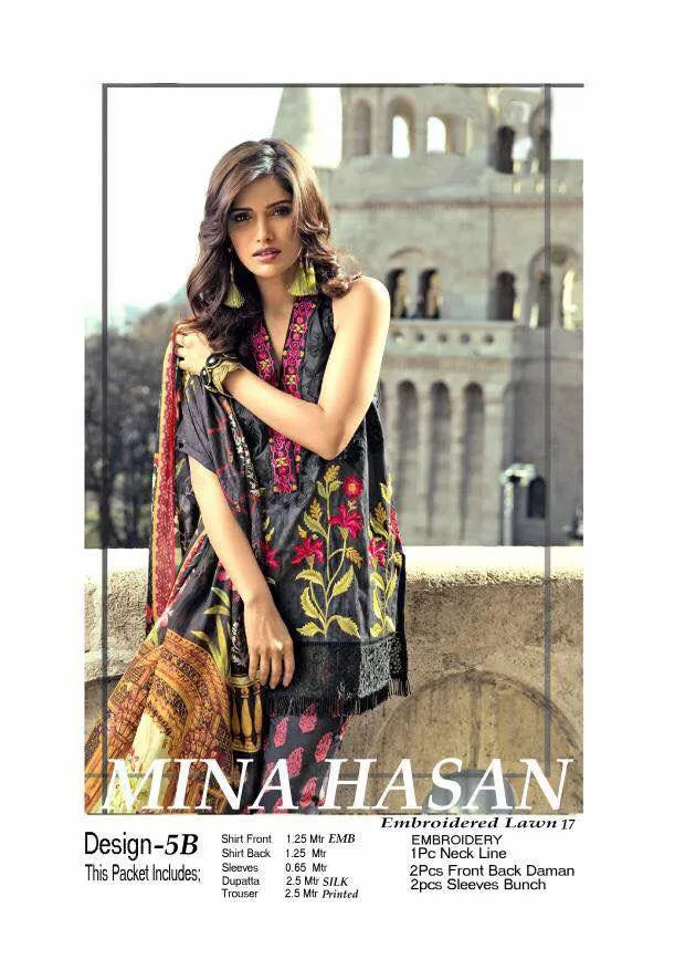 Eid dresses 2017 lawn dress by Mina Hassan Model#Eid 289