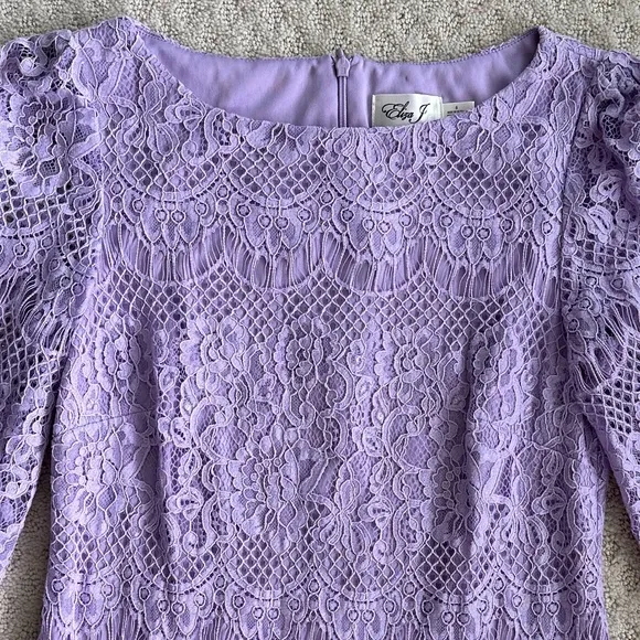 Eliza J Lilac Lace Sheath Dress Size 6