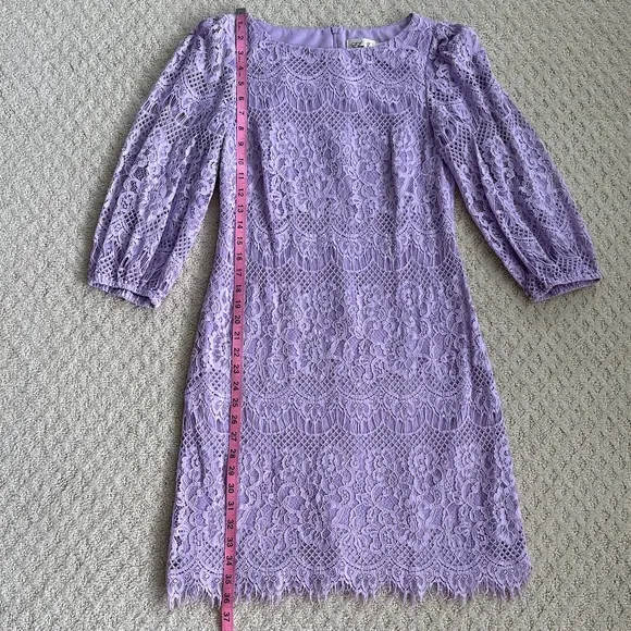 Eliza J Lilac Lace Sheath Dress Size 6