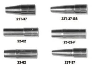 Esab Welding 23 Series Nozzles, Self-Insulated 1/8 in. Tip Recess, 1/2 in, For No. 3 Gun, 1230-1110
