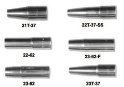 Esab Welding 23 Series Nozzles, Self-Insulated 1/8 in. Tip Recess, 1/2 in, For No. 3 Gun, 1230-1110