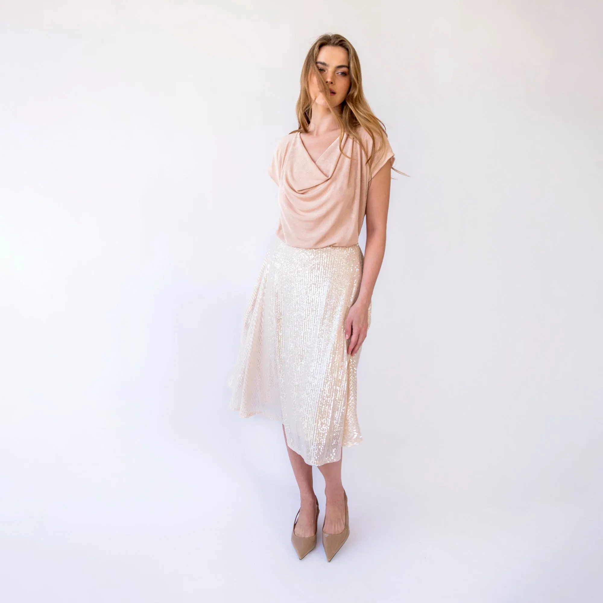 Evening Top with Cowl Neckline  #2066