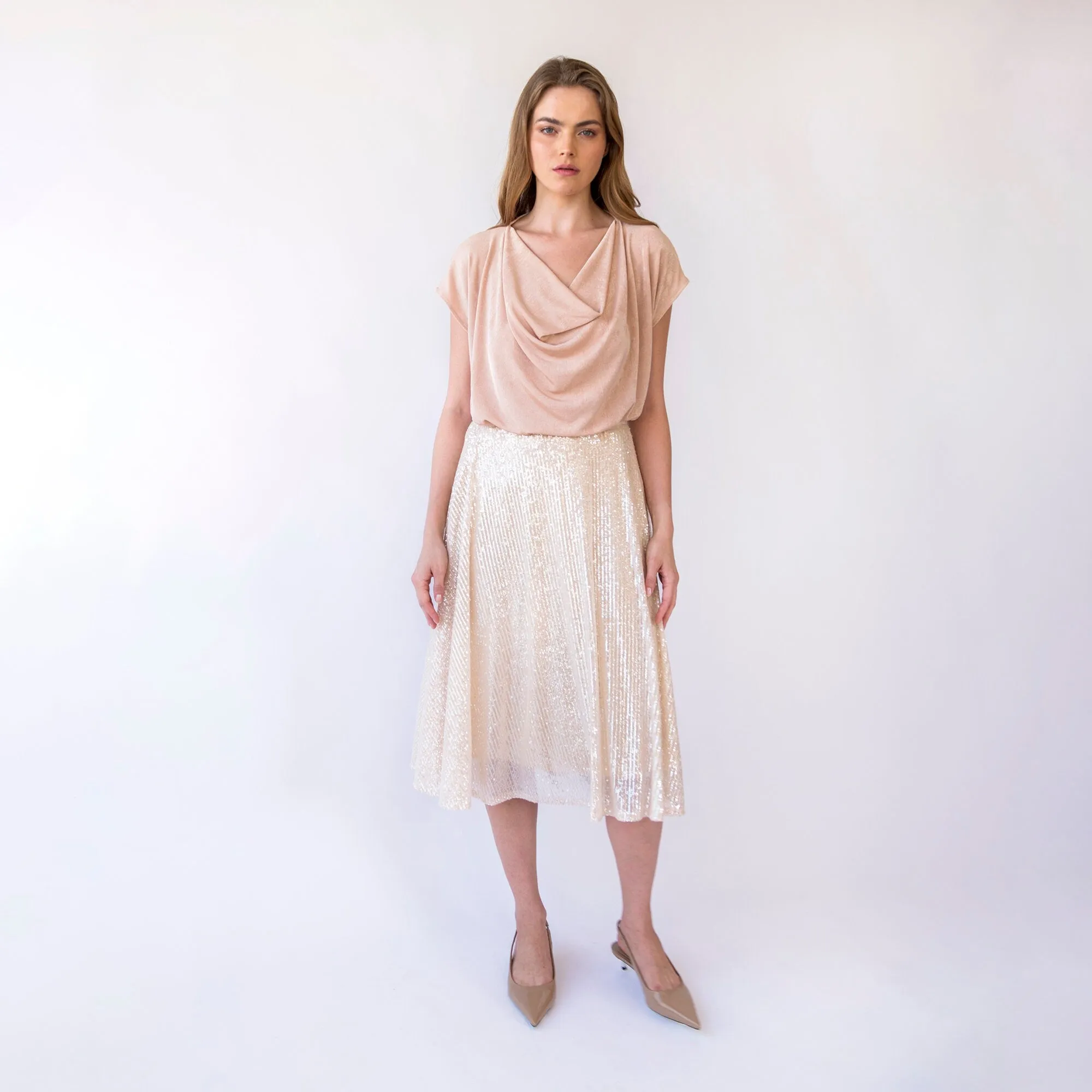 Evening Top with Cowl Neckline  #2066