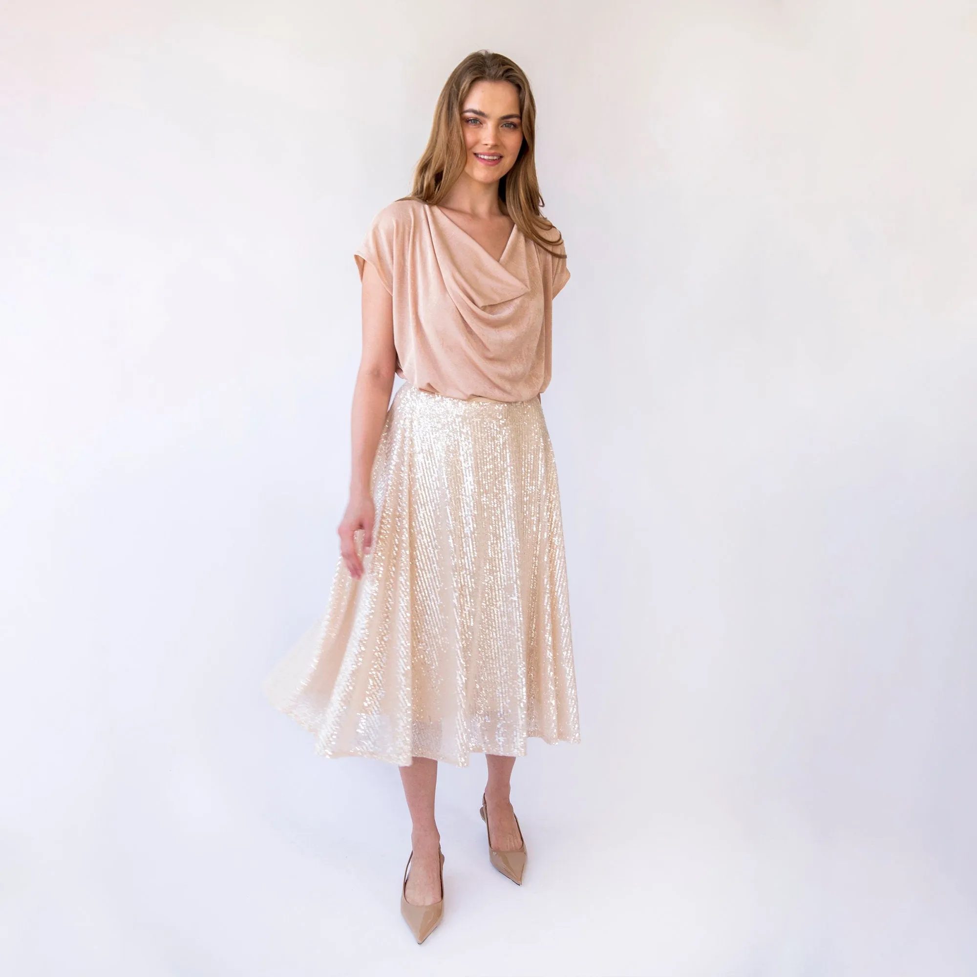 Evening Top with Cowl Neckline  #2066